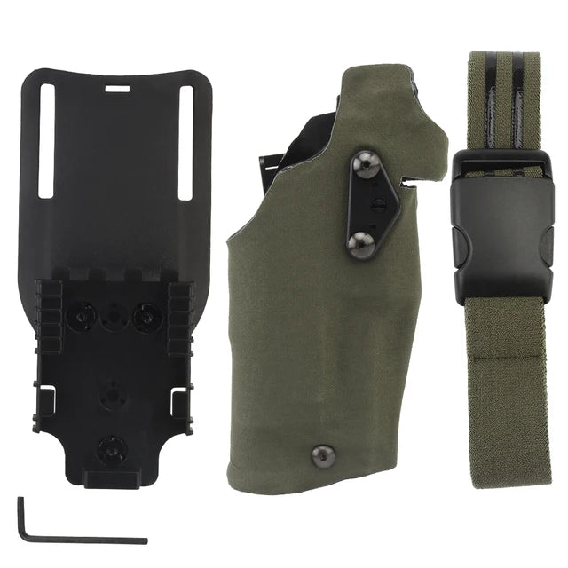 Holster Cuisse Tactique 6354DO Glock 17/19 + X300/X300U – Adaptateur QLS, Sangle Cuisse Drop Leg | 5 Coloris - BLACKBEARD OUTDOOR INDUSTRIES