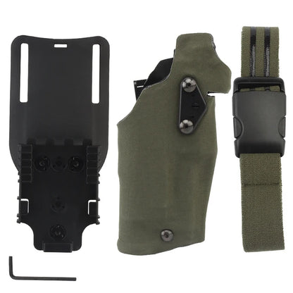 Holster Cuisse Tactique 6354DO Glock 17/19 + X300/X300U – Adaptateur QLS, Sangle Cuisse Drop Leg | 5 Coloris - BLACKBEARD OUTDOOR INDUSTRIES