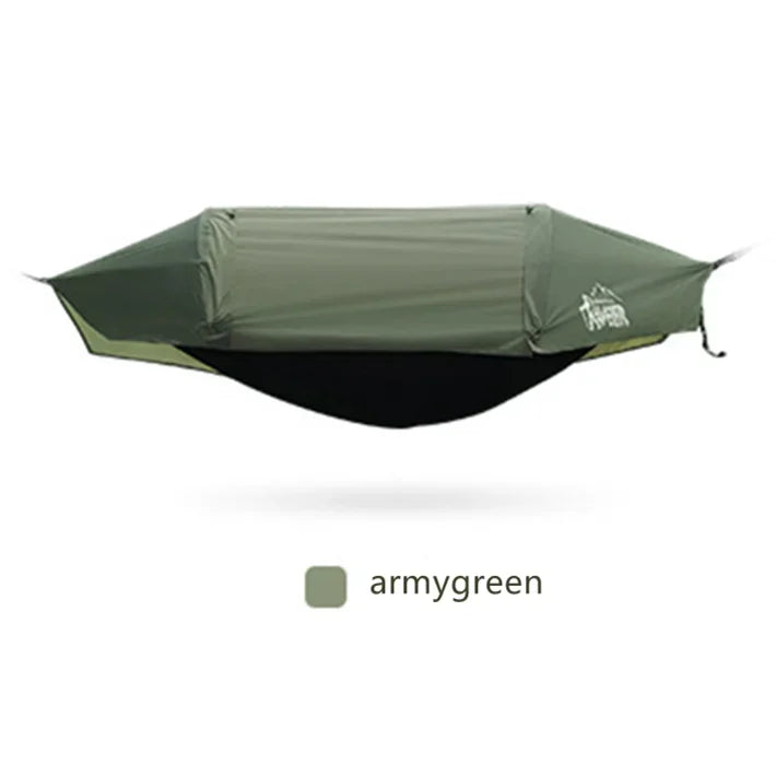 Hamac Tente Double Pâle Anti-Moustiques Imperméable – Nylon 70D, Charge 200 kg | Camping, Randonnée, Bivouac | 5 Coloris