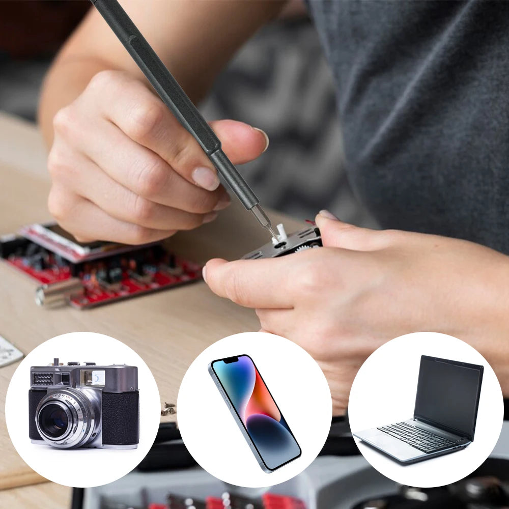 Suli Set de Tournevis de Précision Magnétique 25 en 1 / 63 en 1 – Kit Mini Outils Professionnel pour Réparation Téléphone, PC, Bricolage, avec Embouts Torx, Hex, et Plus - BLACKBEARD OUTDOOR INDUSTRIES