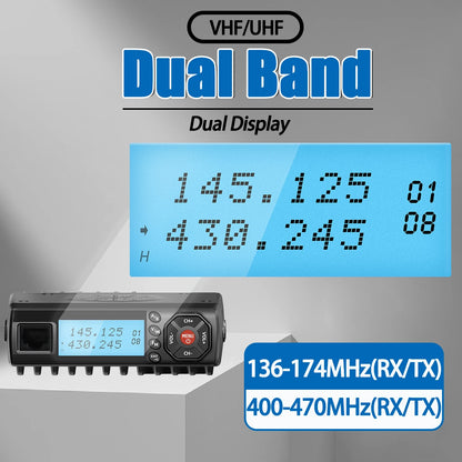 ABBREE AR-318 / AR-218 – Radio Mobile Portable VHF/UHF Double Bande 25W 128 Canaux - BLACKBEARD OUTDOOR INDUSTRIES