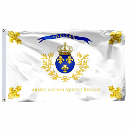 Drapeau France Royale – Bannière Napoléon III, Double Couture, Œillets Laiton