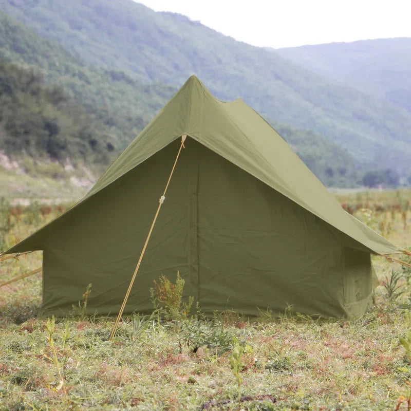 Grande Tente Camping Familiale 8+ Personnes Canvas Triple Couche – Ouverture Rapide, Fibre de Carbone | Camping, Pique-Nique, Militaire