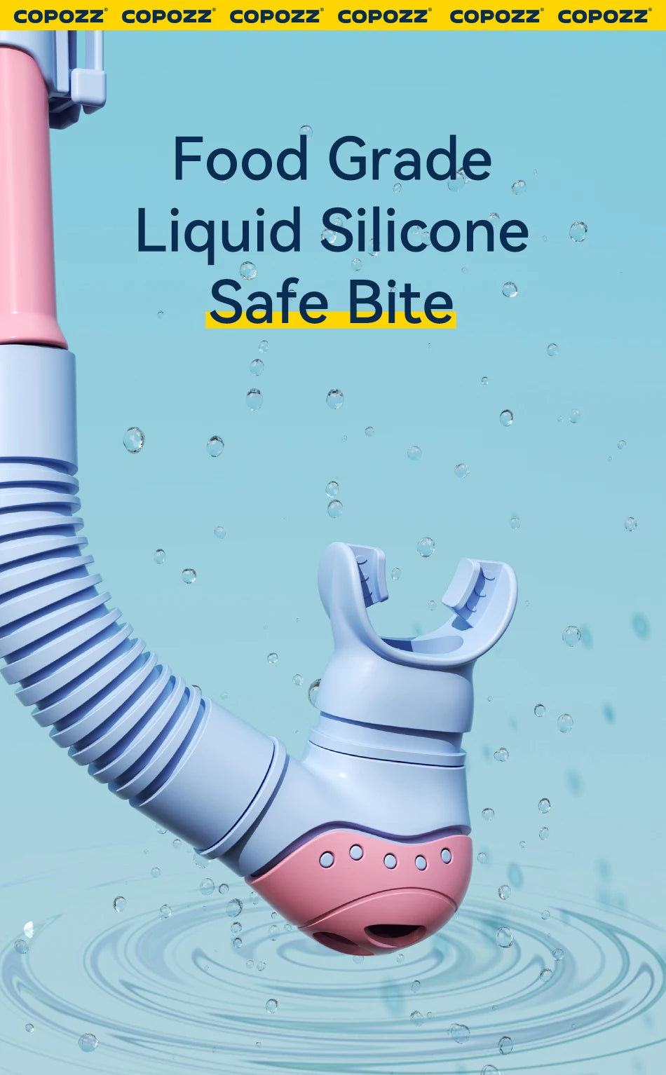 COPOZZ Masque de Plongée Enfant 4–15 ans – Masque Intégral HD Anti-Buée avec Tuba Amovible - BLACKBEARD OUTDOOR INDUSTRIES