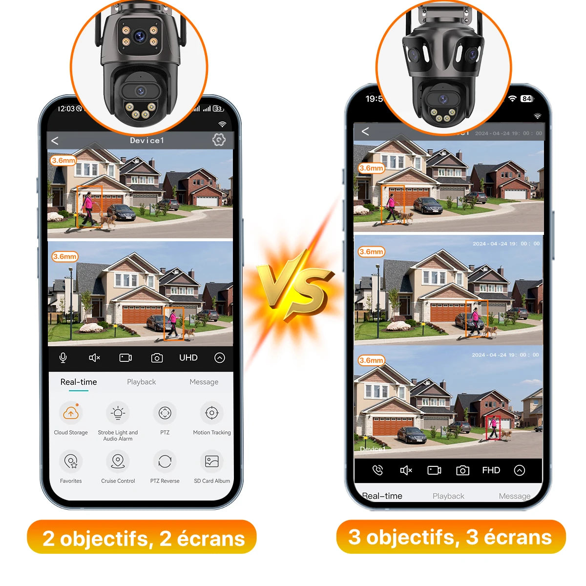 Caméra de Surveillance WiFi 4K/6K – Triple Objectif, Vision Nocturne Couleur, Détection IA, Étanche IP66 | iCSee - BLACKBEARD OUTDOOR INDUSTRIES