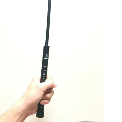 Fouet Tactique EDC Retractable 40 cm – Manche Alliage Aluminium, Cable Acier, Compact 20 cm Ferme pour Agents de Securite et Usage Terrain (250 g)