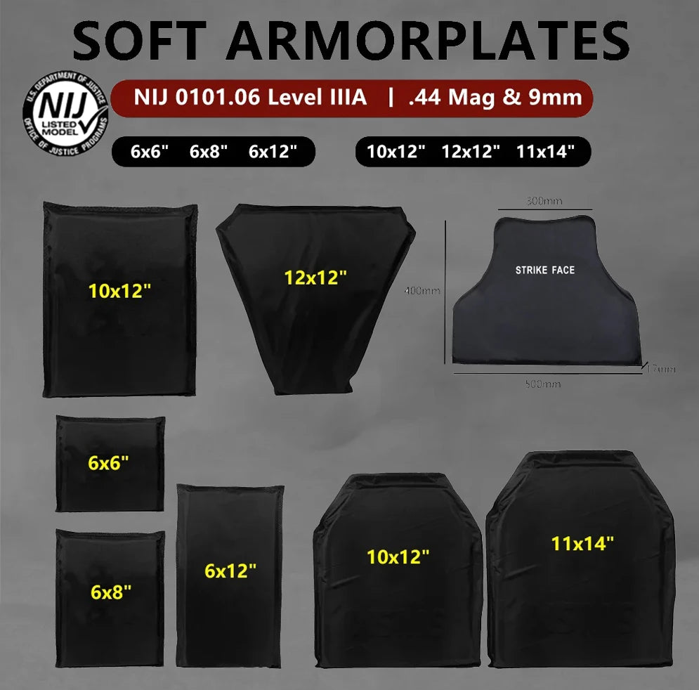 Plaque Balistique Souple Niveau IIIA 9mm & .44 Magnum – Sac à Dos Tactique ou Gilet Pare-balles - BLACKBEARD OUTDOOR INDUSTRIES