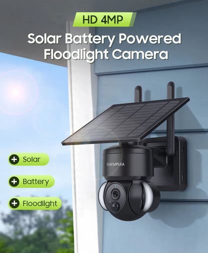 Caméra de Surveillance Solaire 4MP SHIWOJIA – 4G / WiFi | Batterie 7500mAh | PTZ 360° | Vision Nocturne Couleur | Audio Bidirectionnel | Étanche IP65 Ma boutique
