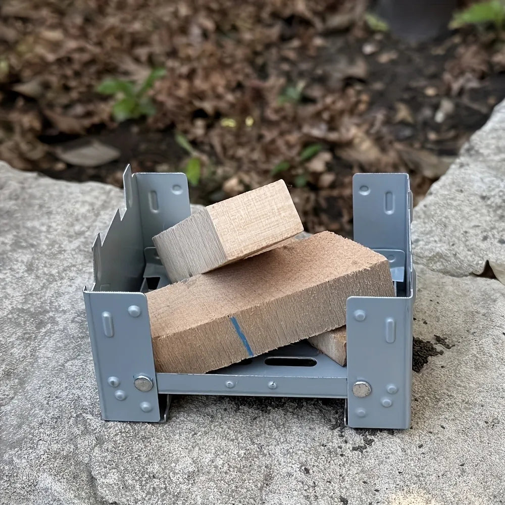 Réchaud à bois pliable de poche pour camping et bivouac