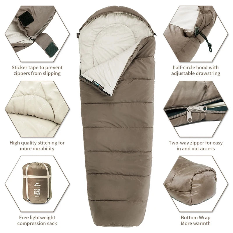 Sac de couchage sarcophage MJ300 et MJ600 – Camping et bivouac