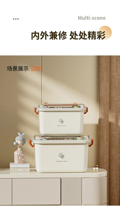 Boîte à Médicaments Portable Grande Capacité – Trousse de Premiers Secours Familiale avec Multi-Compartiments Ma boutique