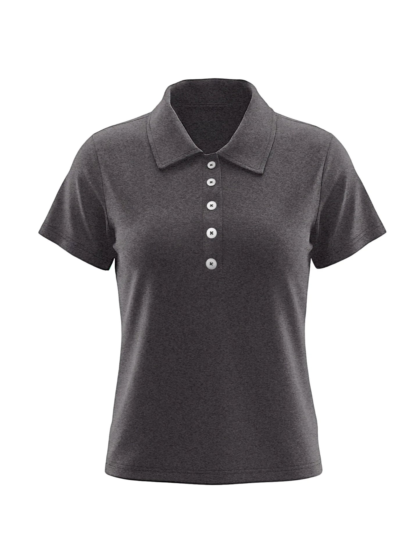 Polo Femme Col Boutonné Manches Courtes – Coupe Slim Stretch, Casual & Chic
