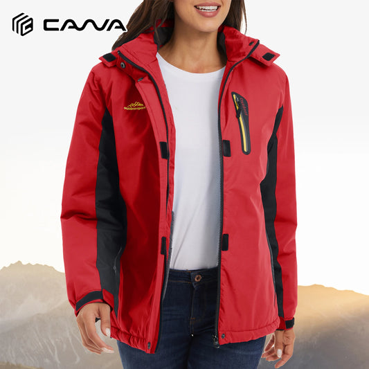 Veste Polaire Épaisse Femme – Imperméable, Capuche Amovible & Multi-Poches - BLACKBEARD OUTDOOR INDUSTRIES