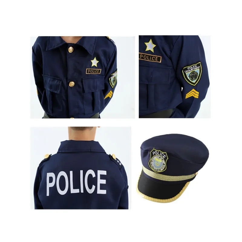 Kit Costume Policier Enfant Complet – Veste, Pantalon, Casquette & Accessoires - BLACKBEARD OUTDOOR INDUSTRIES