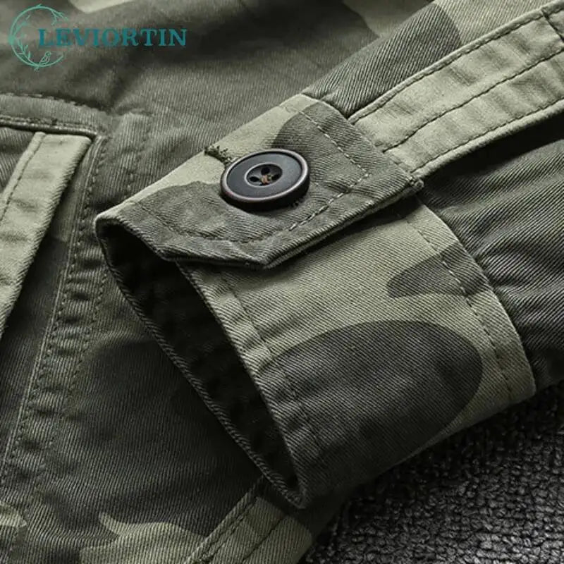 Veste Cargo Militaire Camouflage Homme — Coton Lourd, Col Montant, Multi-Poches | Workwear & Outdoor | S à XXXL - BLACKBEARD OUTDOOR INDUSTRIES