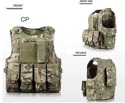 Gilet tactique AUKUPKEE MOLLE ajustable pour la sécurité, le combat, la chasse, et l'entraînement airsoft - BLACKBEARD OUTDOOR INDUSTRIES