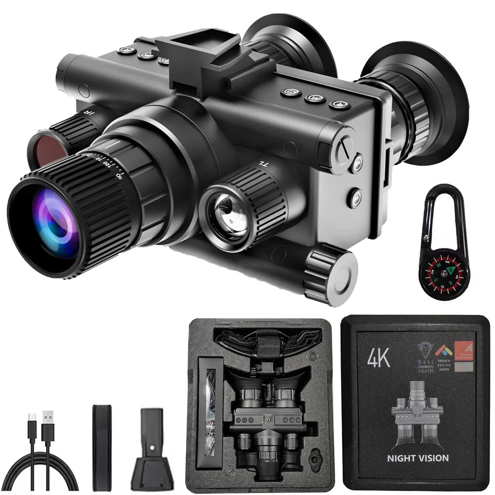 Lunette de Vision Infrarouge 4K 600M Rechargeable HD