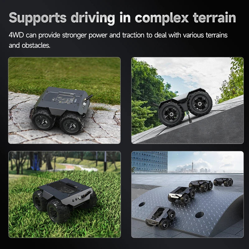 WAVE ROVER — Châssis Robot 4WD ESP32 en Aluminium — Raspberry Pi / Jetson Nano — Police, Déminage, Sauvetage & R&D - BLACKBEARD OUTDOOR INDUSTRIES