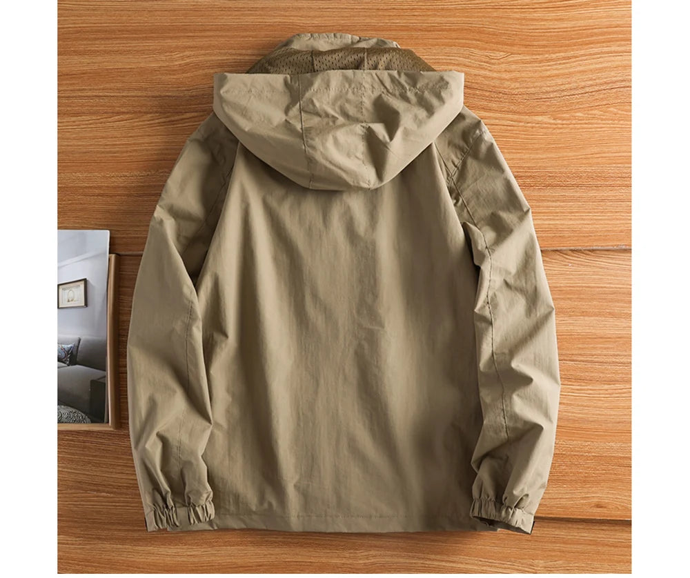 Veste Homme de Randonnée Étanche DIMUSI Coupe-Vent Respirant - BLACKBEARD OUTDOOR INDUSTRIES