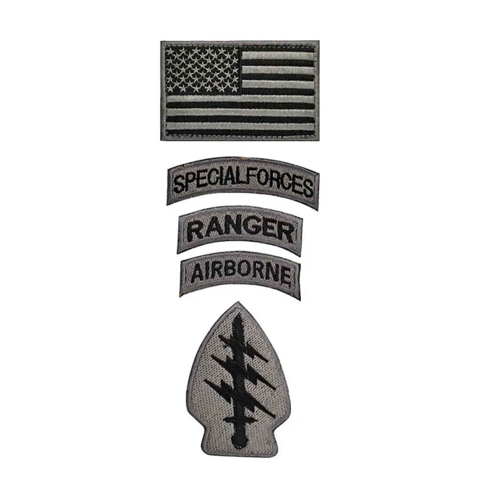 Patch Brodé Forces Spéciales avec Drapeau des États-Unis –  avec Velcro pour Casque, Vêtements et Équipements Militaires - BLACKBEARD OUTDOOR INDUSTRIES