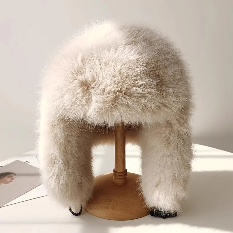 Chapka Ushanka Peluche Douce - Oreillettes, Unisexe pour le Ski et l'Hiver