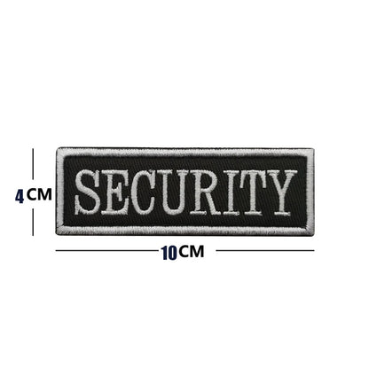 Patch Brodé SECURITY – Insigne Hook & Loop Velcro | Agent de Sécurité