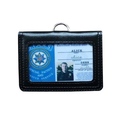 Porte-Badge Cuir Véritable Police Militaire – Chaîne Inox ou Lanyard, Horizontal/Vertical - BLACKBEARD OUTDOOR INDUSTRIES