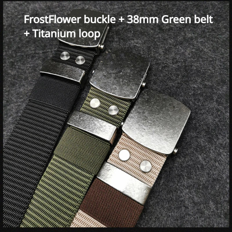Ceinture Tactique en Nylon avec Boucle Automatique en Titane Pur (35/38 mm) Ma boutique