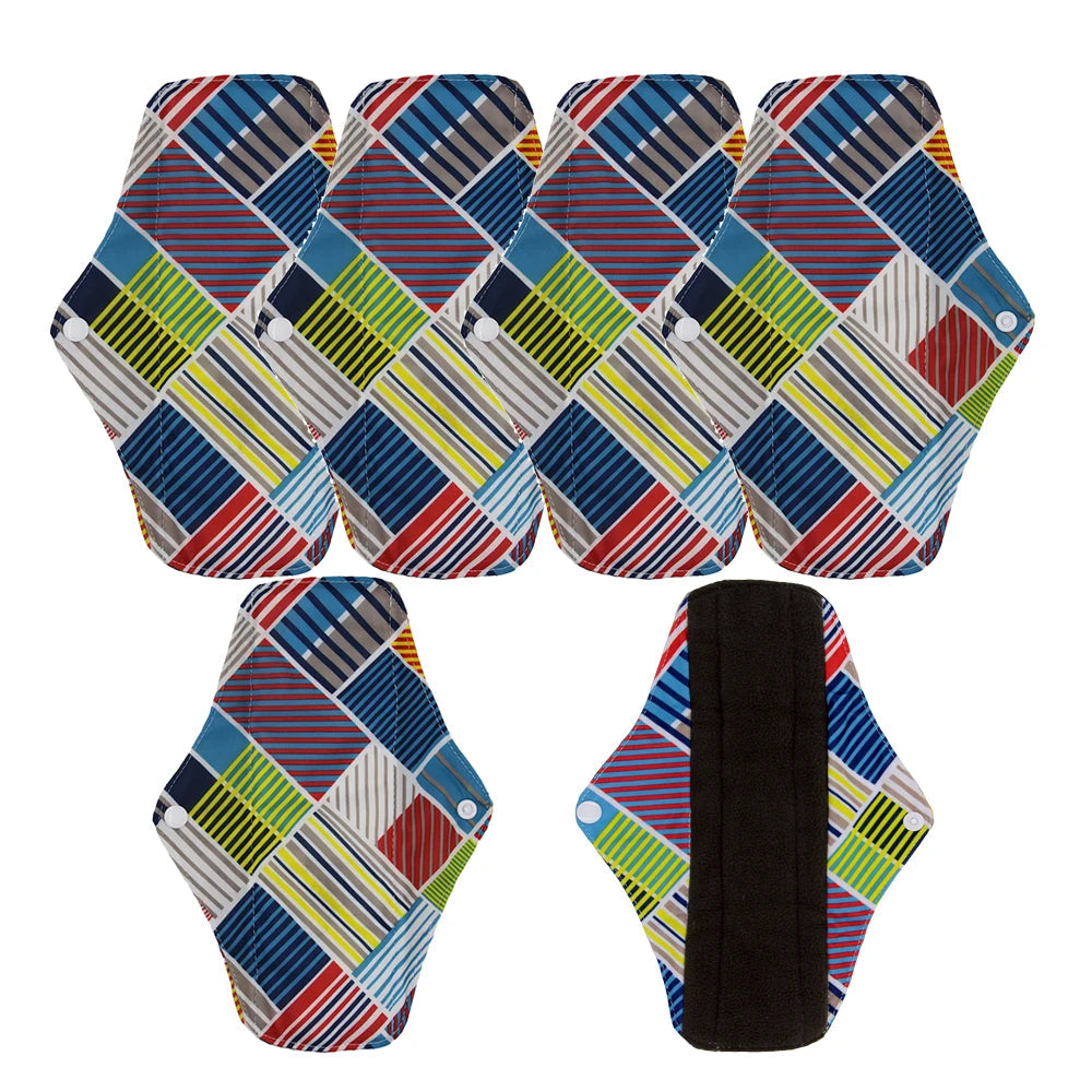 VEJYO – Lot de 5 Serviettes Hygiéniques Lavables en Charbon de Bambou Réutilisables Ma boutique