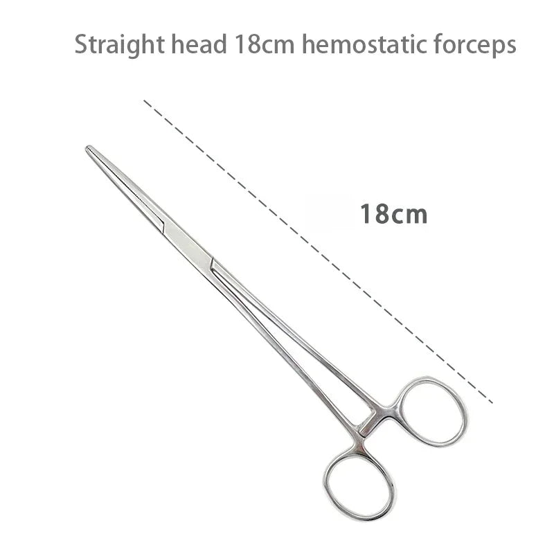 Pinces hémostatiques en acier inoxydable 1 pièce - Outil chirurgical, pinces de verrouillage courbées/droites pour pêche