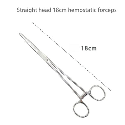 Pinces hémostatiques en acier inoxydable 1 pièce - Outil chirurgical, pinces de verrouillage courbées/droites pour pêche