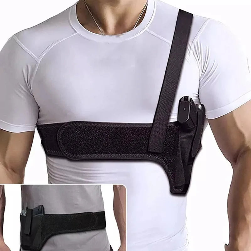 Holster Universel 3-en-1 Néoprène – Épaule, Ceinture & Cuisse, Compatible MOLLE | Droitier | Tailles M, L, XL - BLACKBEARD OUTDOOR INDUSTRIES
