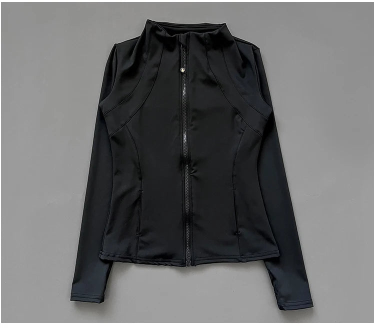 Veste Fitness à Col Montant pour Femme – Veste de Sport Slim-Fit à Fermeture Éclair, Séchage Rapide pour Yoga, Course et Cyclisme - BLACKBEARD OUTDOOR INDUSTRIES