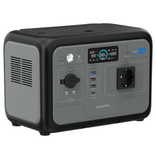 OUKITEL P800 Portable Power Station, 512Wh 800W LiFePO4 Backup Battery with AC + DC Fast Charging Solar Generator for Outdoor BLACKBEARD OUTDOOR INDUSTRIES