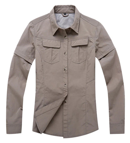 Chemise Randonnée Femme TRVLWEGO – Manches Amovibles UPF50+ Séchage Rapide Anti-Moustiques