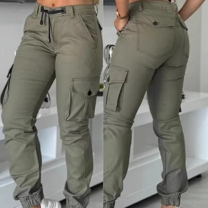 Pantalon Cargo Militaire Femme Multi-Poches – Coupe Slim, Vert Armée - BLACKBEARD OUTDOOR INDUSTRIES