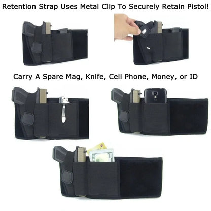 Holster Tactique Dissimulé Ceinture Ventre Canvas – Port Discret Unisexe – Chasse, Défense, Outdoor – 115 cm