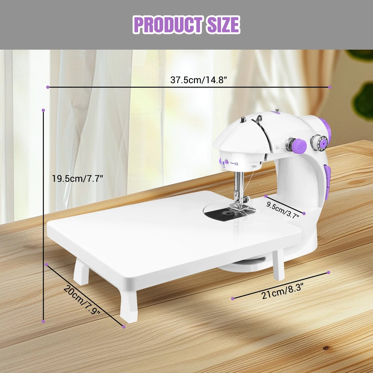 Mini Machine à Coudre avec Table d'Extension pour Débutants - Outil de Couture à Double Vitesse, Pédale et Cadeau pour Enfants BLACKBEARD OUTDOOR INDUSTRIES