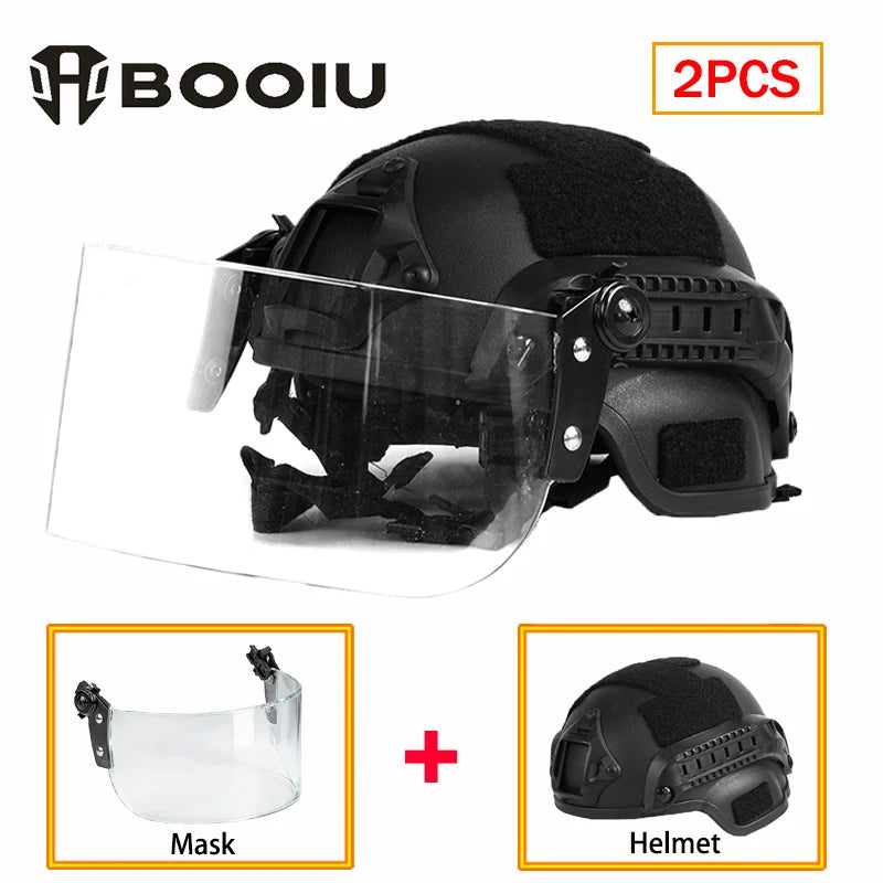 Casque airsoft MICH 2000 avec masque tactique - BLACKBEARD OUTDOOR INDUSTRIES