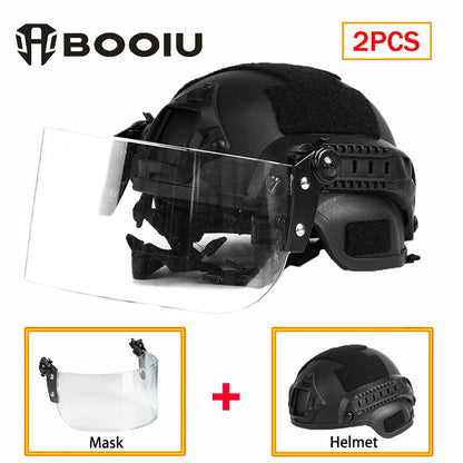 Casque airsoft MICH 2000 avec masque tactique - BLACKBEARD OUTDOOR INDUSTRIES