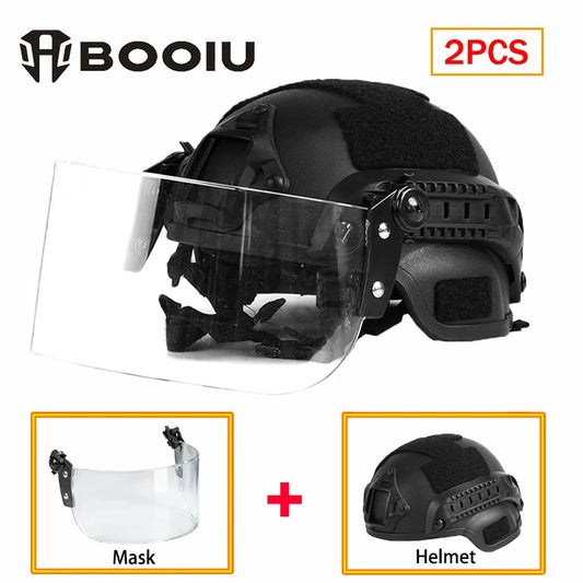 Casque airsoft MICH 2000 avec masque tactique - BLACKBEARD OUTDOOR INDUSTRIES