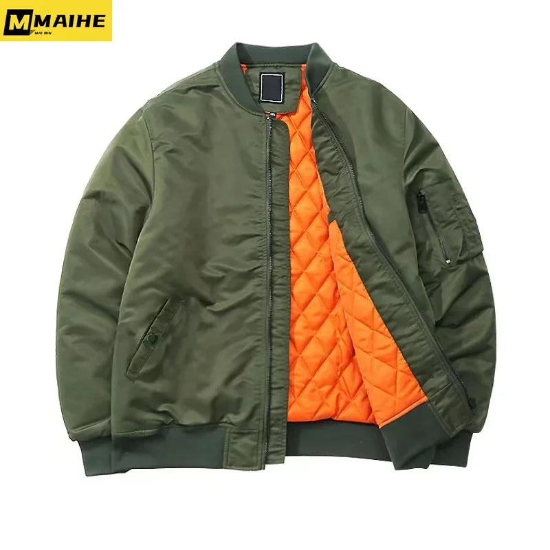 Veste Bomb MA1 Pilote Homme 2023 – Veste Baseball Épaissie Automne-Hiver, Coupe Casual et Militaire - BLACKBEARD OUTDOOR INDUSTRIES