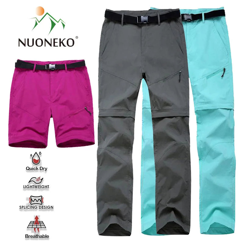 Pantalon Randonnée Femme Été Séchage Rapide – Convertible en Short – NUONEKO - BLACKBEARD OUTDOOR INDUSTRIES