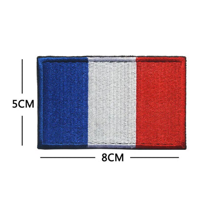 Patch Drapeau France Rectangulaire Brodé – Hook & Loop ou Couture | DIY Veste, Sac, Casquette, Brassard | 12 Modèles - BLACKBEARD OUTDOOR INDUSTRIES