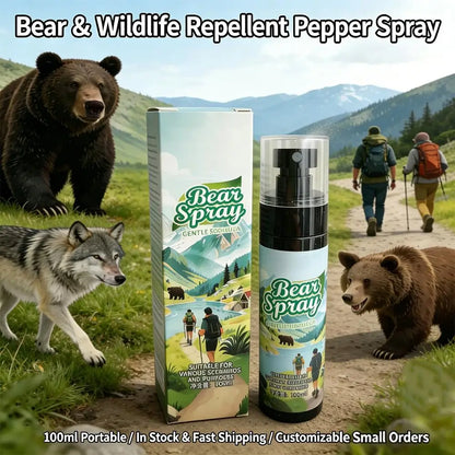 Spray Répulsif Anti-Ours & Animaux Sauvages – Protection Outdoor 100ml (Lot 1/2/4 pcs)