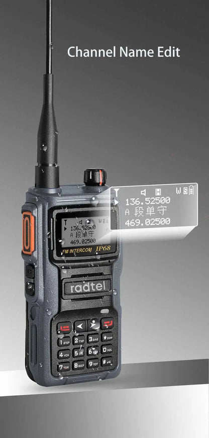 Talkie-Walkie Radtel IP68 – Radio Amateur Full Band 136-629 MHz, 199 Canaux, NOAA, Waterproof - BLACKBEARD OUTDOOR INDUSTRIES