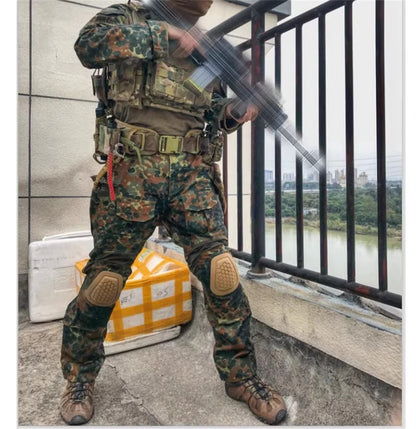 Ensemble Tactique GSG9 Camouflage Flecktarn GEN3 – Tenue Complète d’Entraînement Combat pour Forces Spéciales (Chemise + Pantalon à Manches Longues) - BLACKBEARD OUTDOOR INDUSTRIES