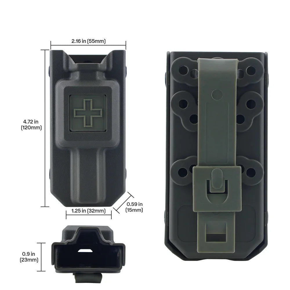 EDC Molle Tourniquet Holder Box – Boîte de Rangement Multifonction avec Système MOLLE | Option avec Garrot d’Urgence - BLACKBEARD OUTDOOR INDUSTRIES