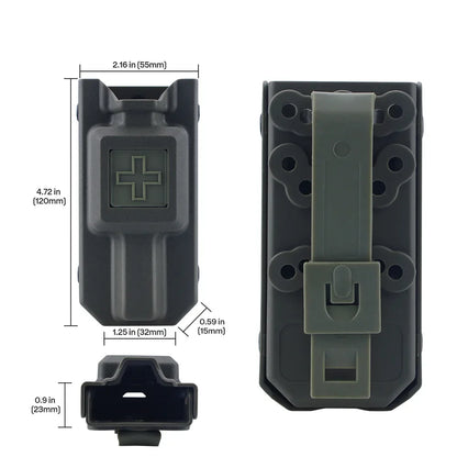 EDC Molle Tourniquet Holder Box – Boîte de Rangement Multifonction avec Système MOLLE | Option avec Garrot d’Urgence - BLACKBEARD OUTDOOR INDUSTRIES