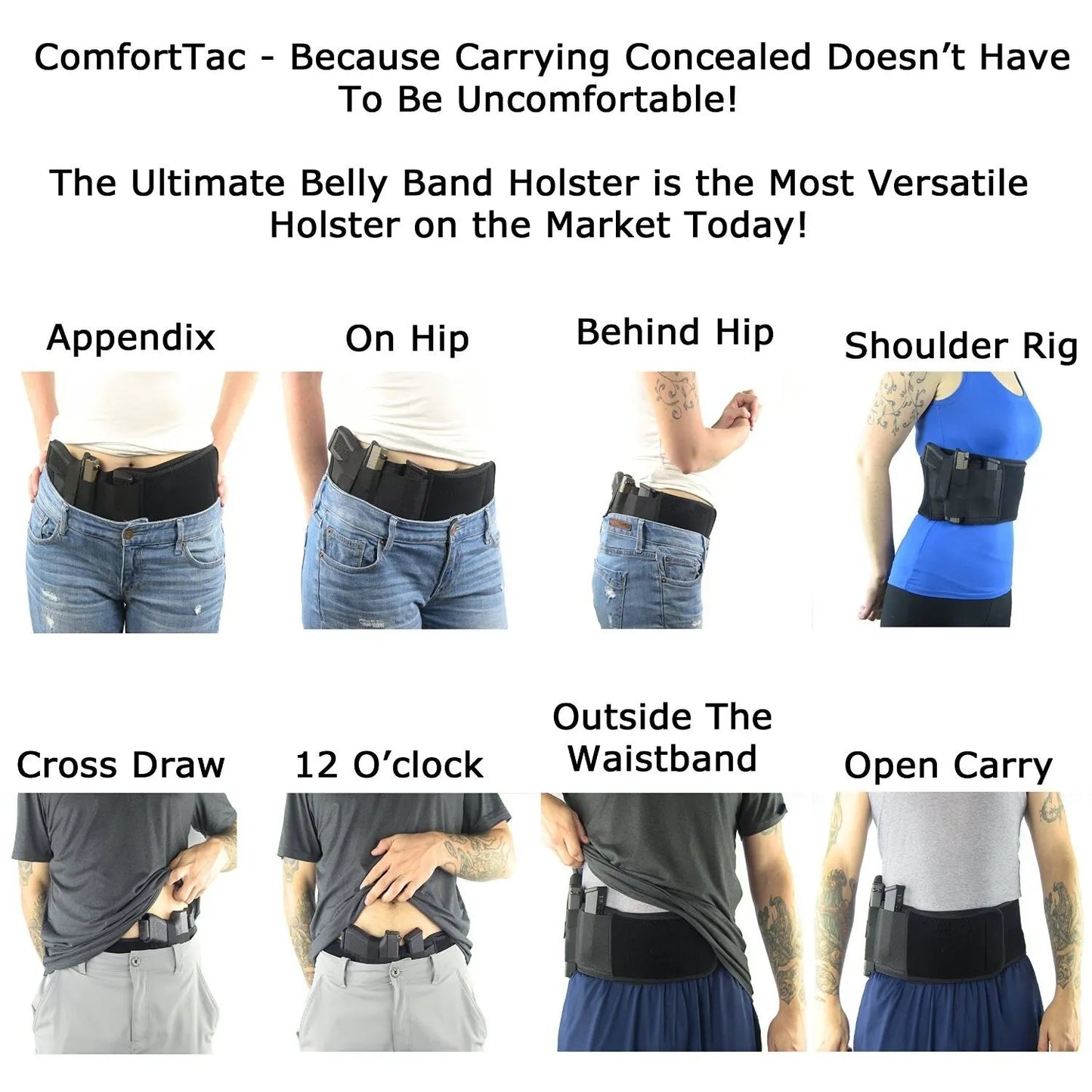Holster Tactique Dissimulé Ceinture Ventre Canvas – Port Discret Unisexe – Chasse, Défense, Outdoor – 115 cm